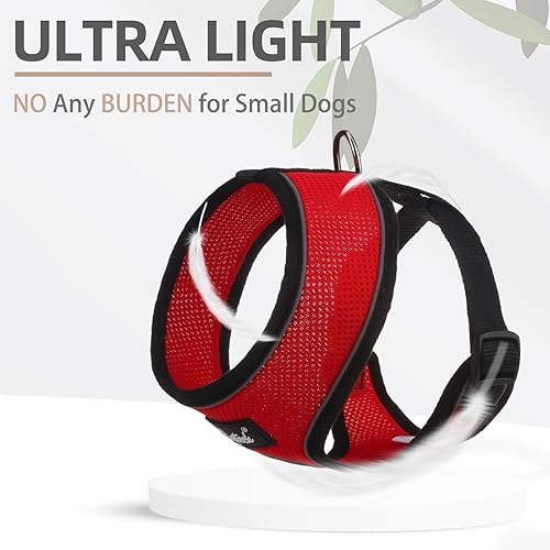 Miniatura 160 de Pupteck - Arnés para perro, chaleco de malla suave con relleno cómodo para cachorros, perros y gatos, evita los tirones, color negro y blanco