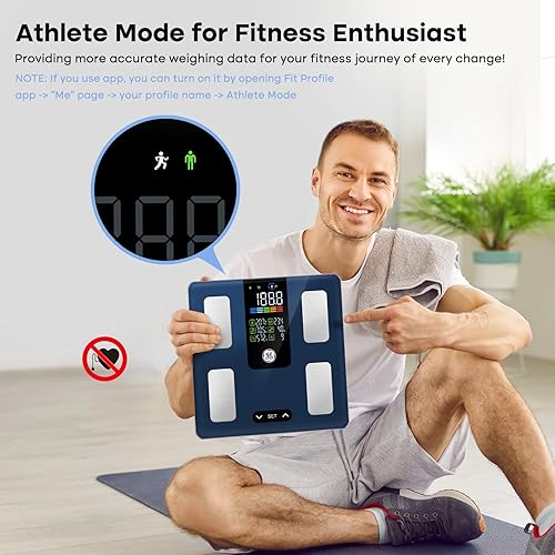 Miniatura 3 de GE Báscula inteligente para peso corporal, IMC, grasa corporal, masa muscular, báscula digital de baño de 500 libras para monitor de peso Bluetooth,