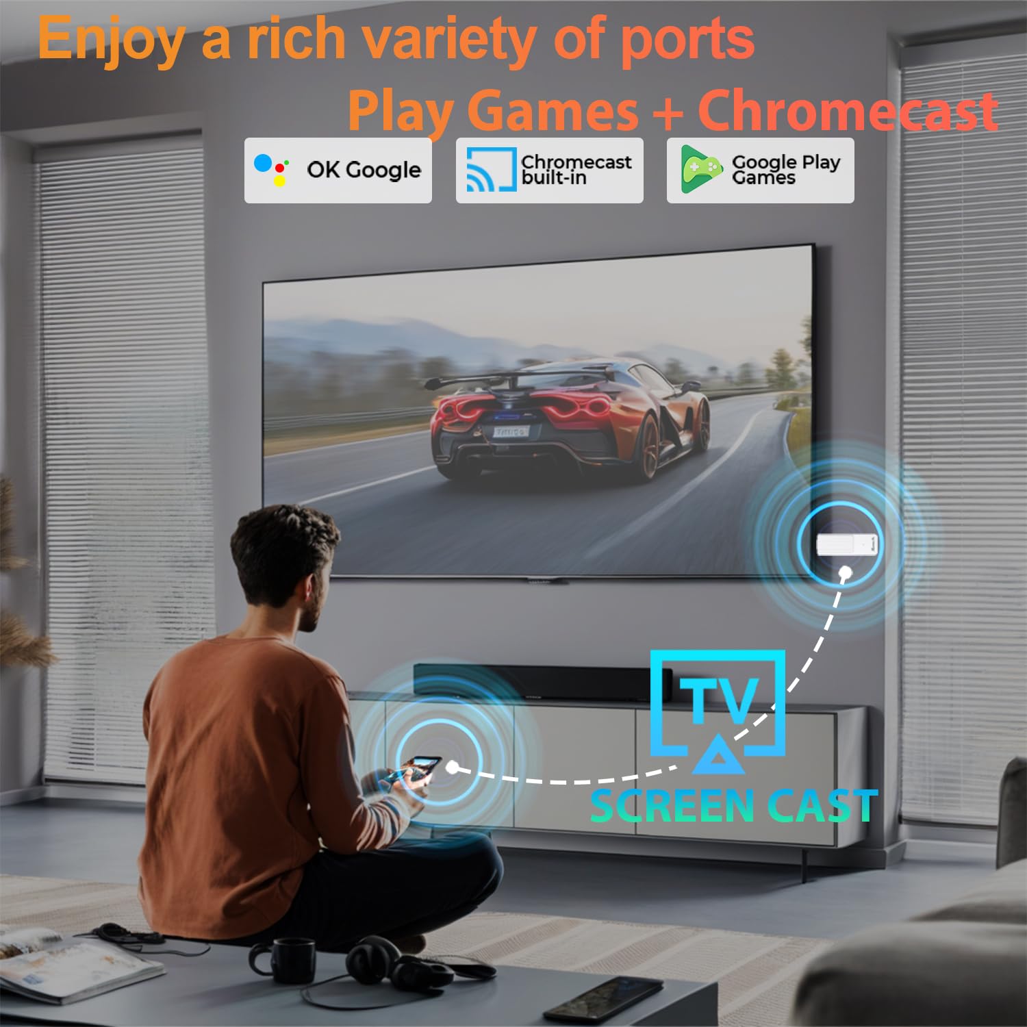 Clé TV Android 14.0, Ultra 4K HD Android Box Smart TV Stick avec télécommande vocale 2 Go de RAM 16 Go de ROM Puce RK3518 Double WiFi 6 2.4 et 5.8 Bluetooth 5.0 HDR10 Support vidéo et audio Blanc 2026