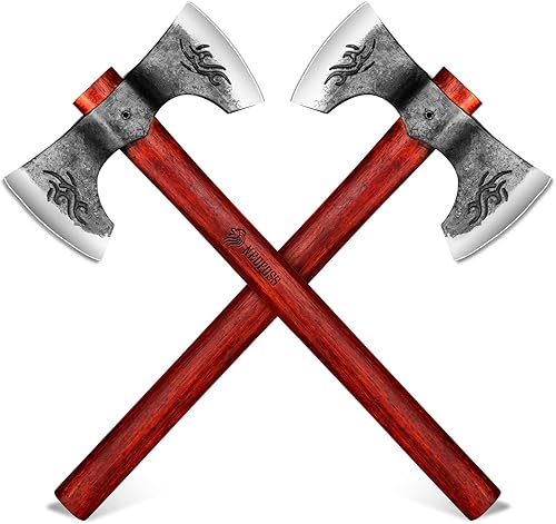 NedFoss Paquete de 2 hachas de lanzamiento de 16 pulgadas, juego de lanzamiento de hachas para patio trasero para adultos, juego profesional de