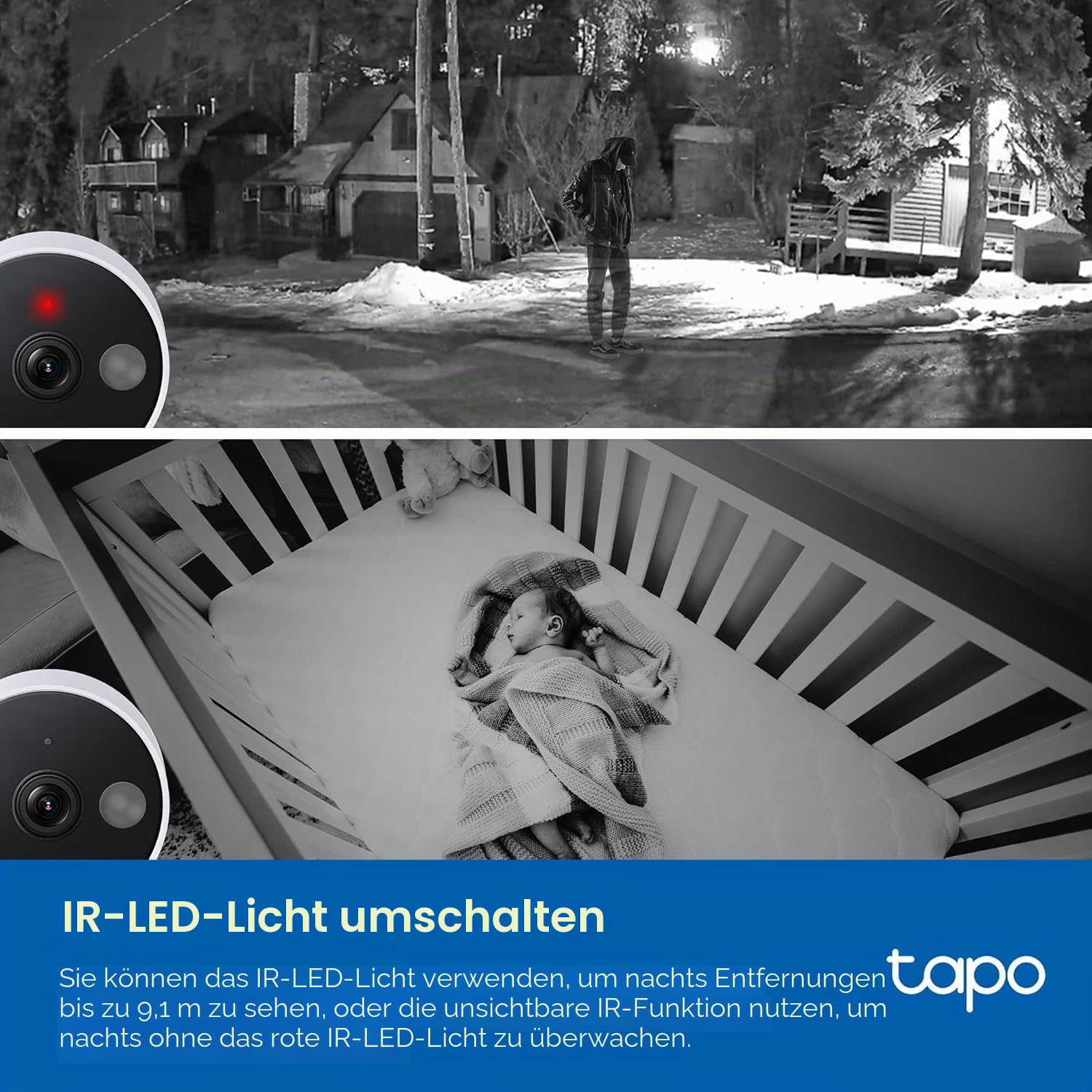 TP-Link Tapo C120 Überwachungskamera innen & außen,Magnetische Basis,2K Auflösung, Eingebaute Duale Spotlights,bis zu 512 GB lokaler Speicher auf SD Karte, IP66,kompatibel mit Alexa & Google Assistant