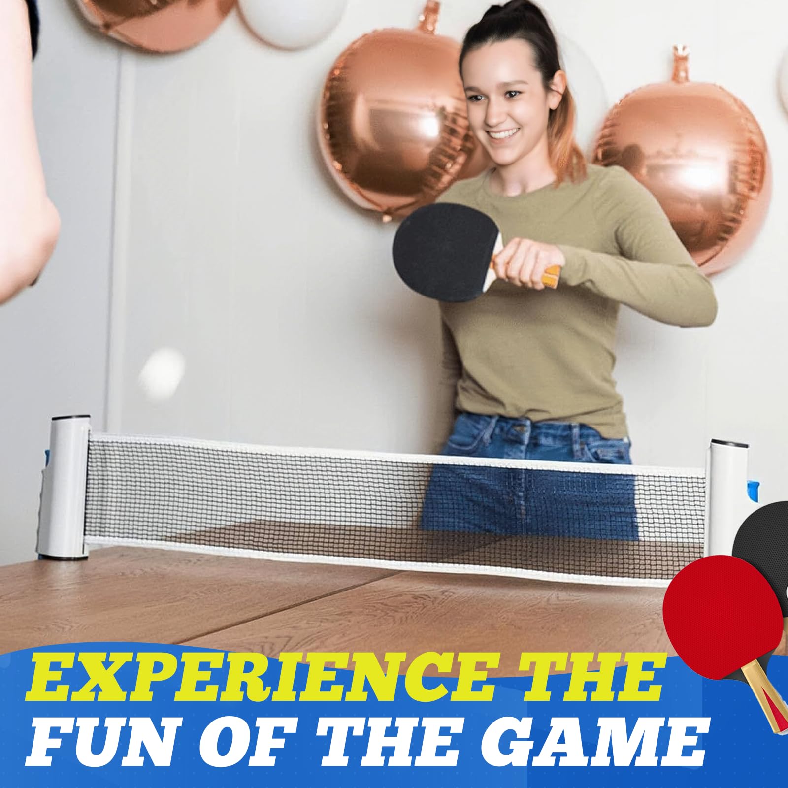 Red de ping pong ajustable retráctil para ping pong, red de repuesto extensible, accesorios de ping pong para todo tipo de mesas