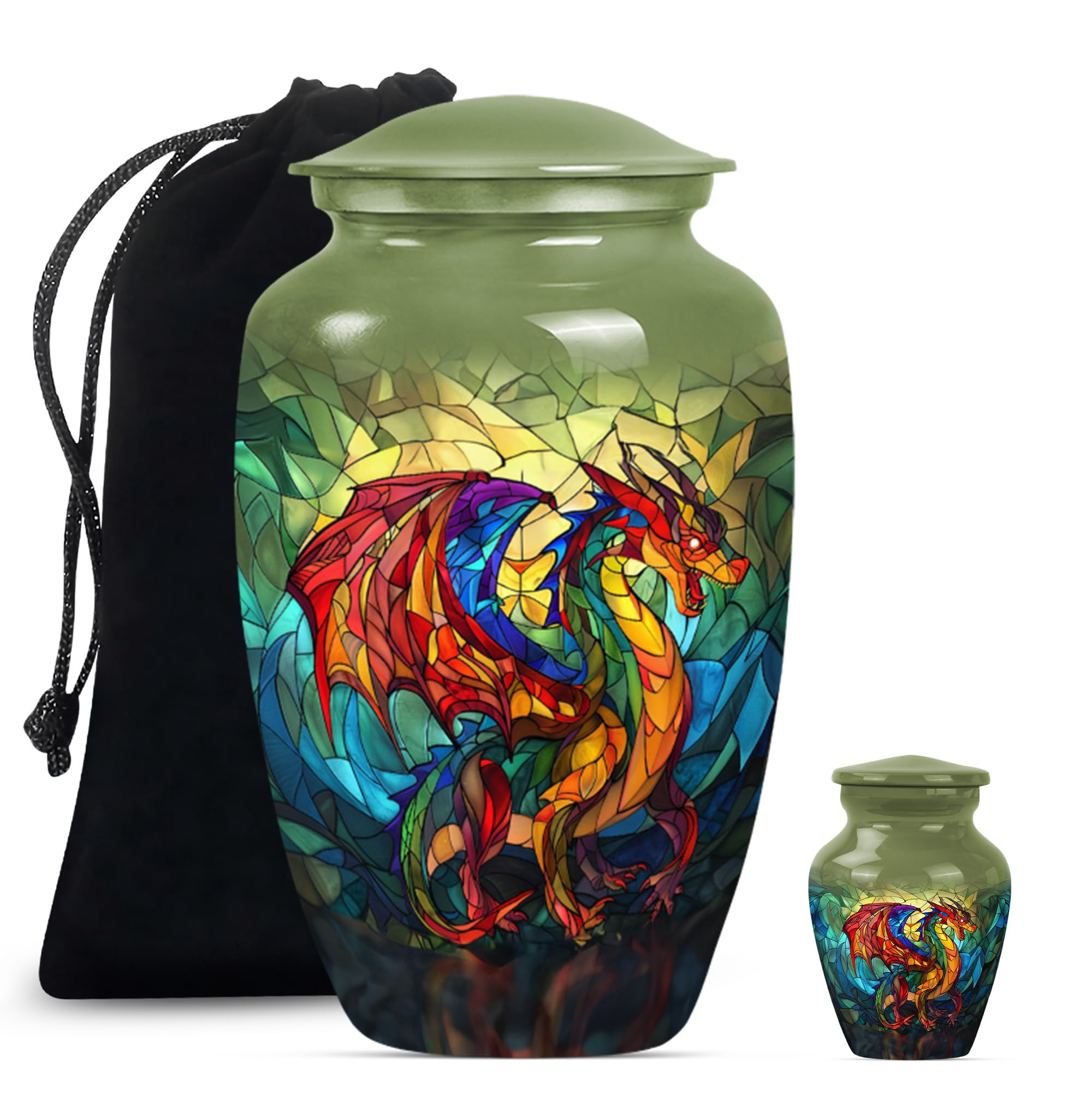 Dragon Urn - Mini Urns for Ashes - Urns for Human Ashes Adult Female - Urnas para Cenizas Humanas Adultos - Small Keepsake Urn - Adult urns for Human