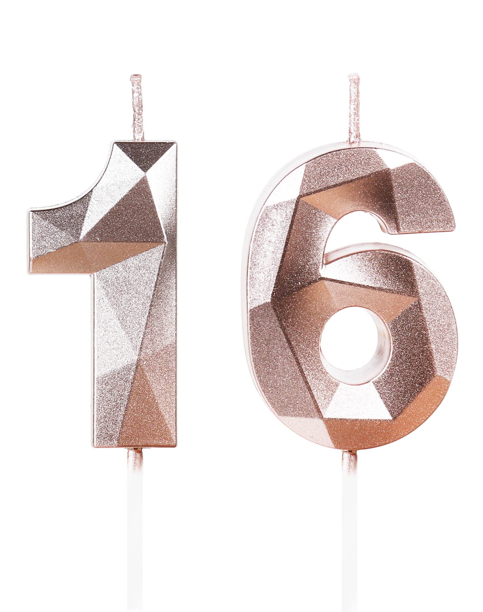 Yiran 50th Birthday Candles, Gold Number 50 Happy Birthday Candles, Cake Topper Decorations for Birthday Party, Wedding Anniversary Celebration Supply — view 53