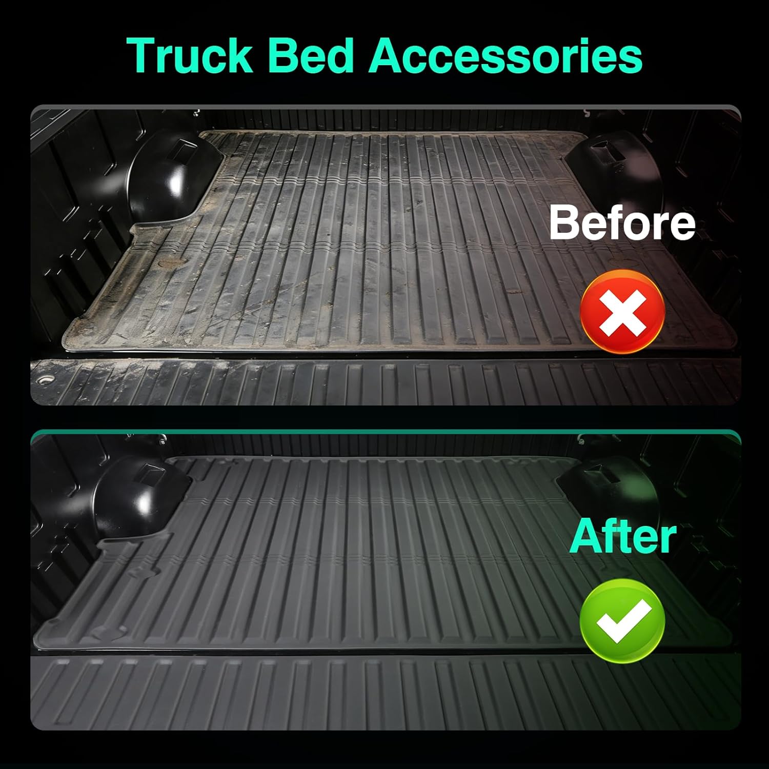 PWY Truck Bed Mat & Tailgate Liner Replacement for Toyota Tundra (2022-2026, 5.5FT), All Weather Bed Liner with Tailgate Assist, TPE Mats Heavy Duty Truck Protector, Waterproof & Non-Slip Bed Liners