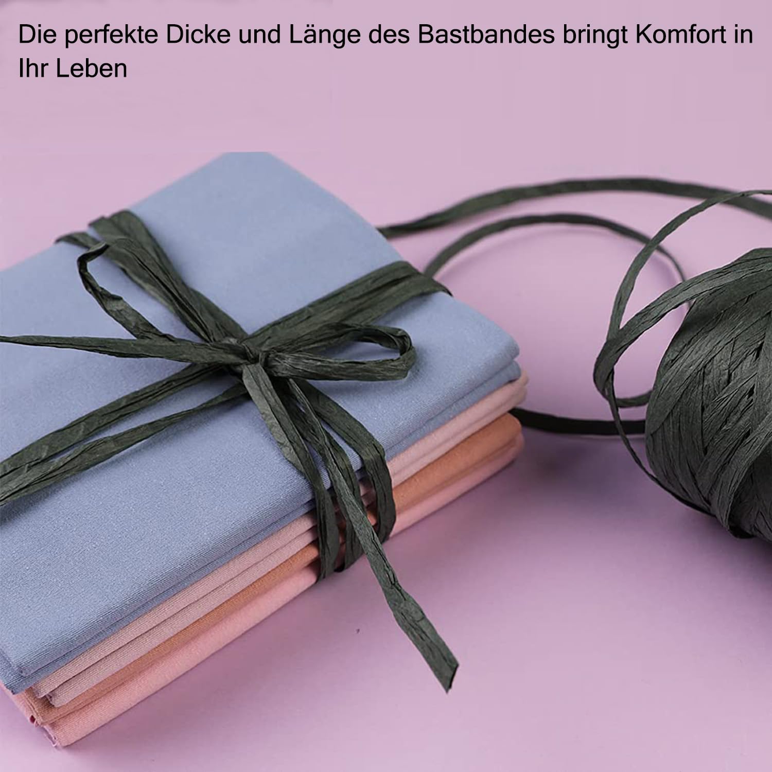 Nastro In Carta Rattan Naturale 200 Metri – 10 Rotoli Di Rafia Ecologica Per Confezioni Regalo, Tessitura E Fai-da-Te
