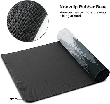 AQQA 3XL Huge Mouse Pads Oversized (48''x24''),Gaming Mouse Mat Forest Background Pattern XL Large Mouse Mat Long Extended Desk Mat with Non-Slip Rubber for Laptop,Computer & PC,Tree
