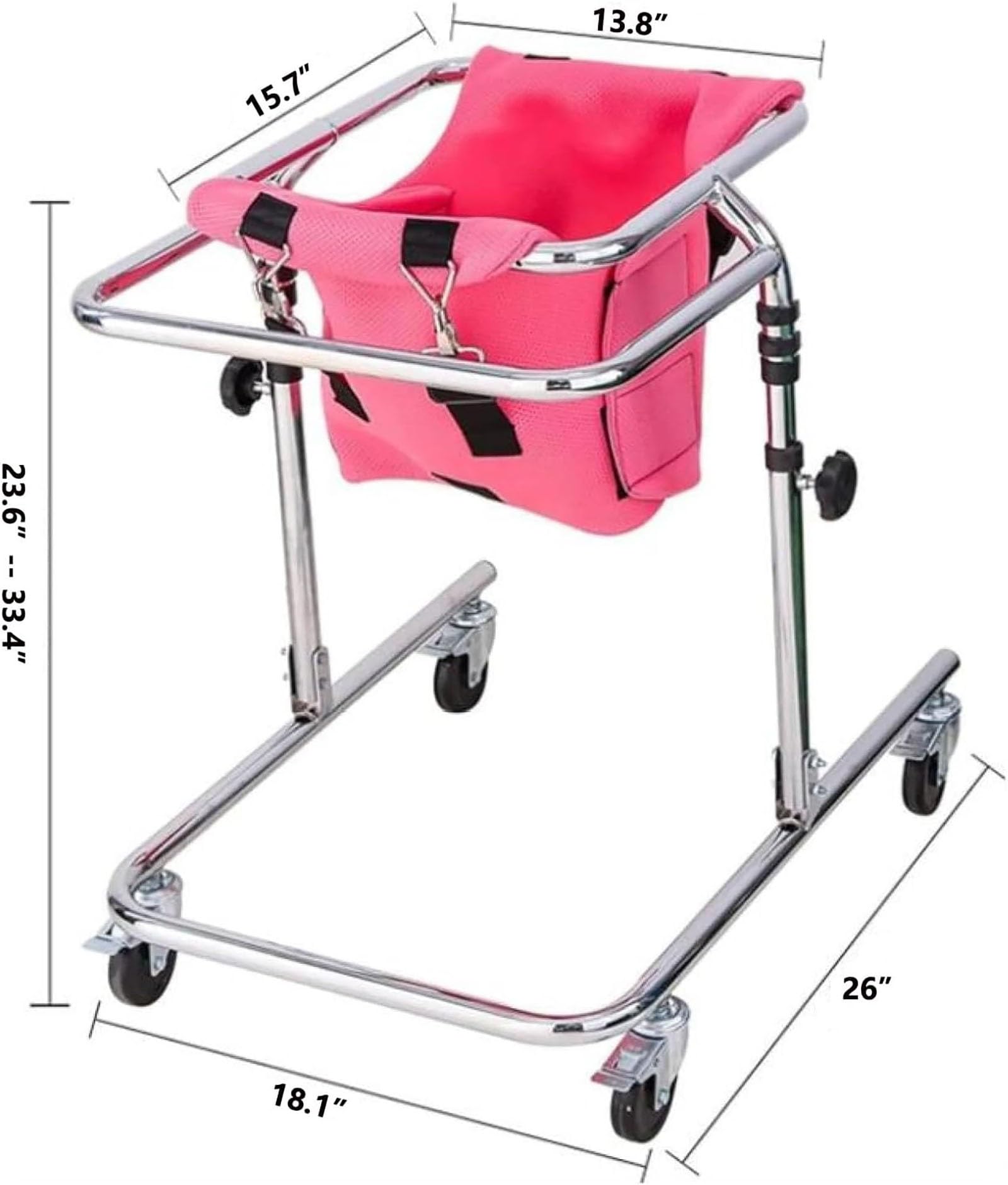 Wheeled Walker for Children with Cerebral Palsy, Adjustable Height, Suitable for Height 31