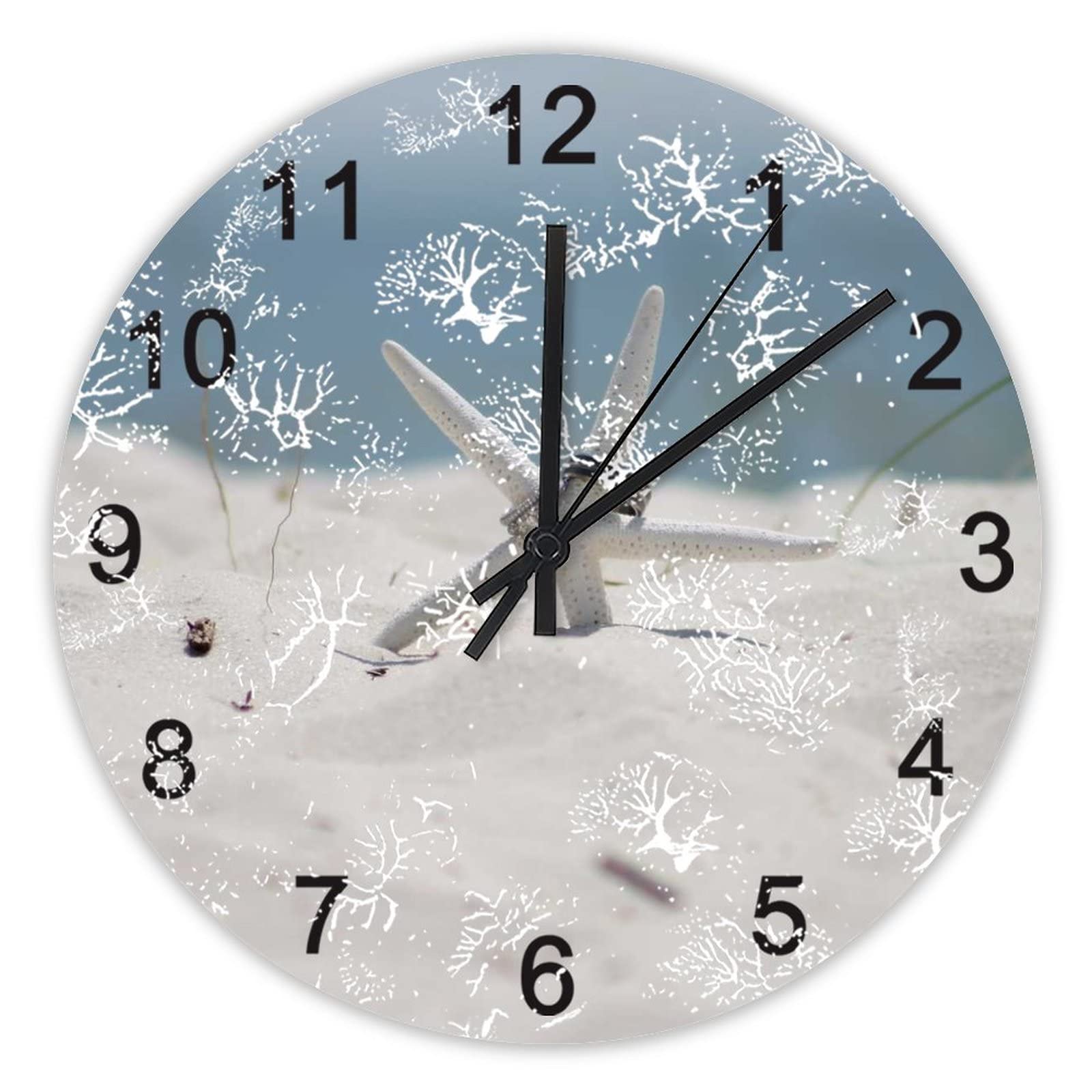 Horloge murale 40,6 cm étoile de mer pour une ambiance zen à la maison