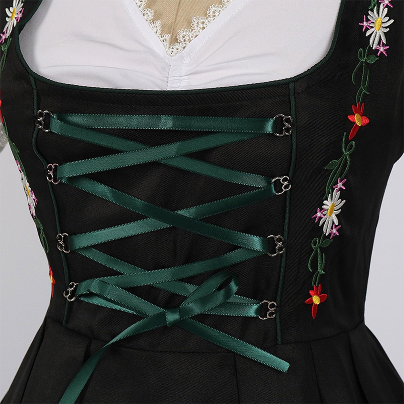 Générique Kostium na Halloween, karnawał, gotycki, damski kostium, długa sukienka, koronka, welon, impreza, dla dorosłych, cosplay, vintage, A24