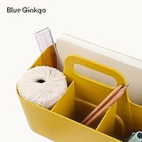 Vista 7 de BLUE GINKGO - Organizador apilable para baño, oficina, manualidades o suministros escolares, transportador portátil hecho en Corea