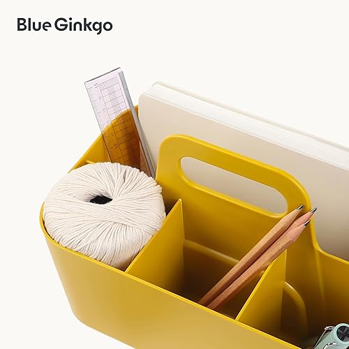 Vista 7 de BLUE GINKGO - Organizador apilable para baño, oficina, manualidades o suministros escolares, transportador portátil hecho en Corea
