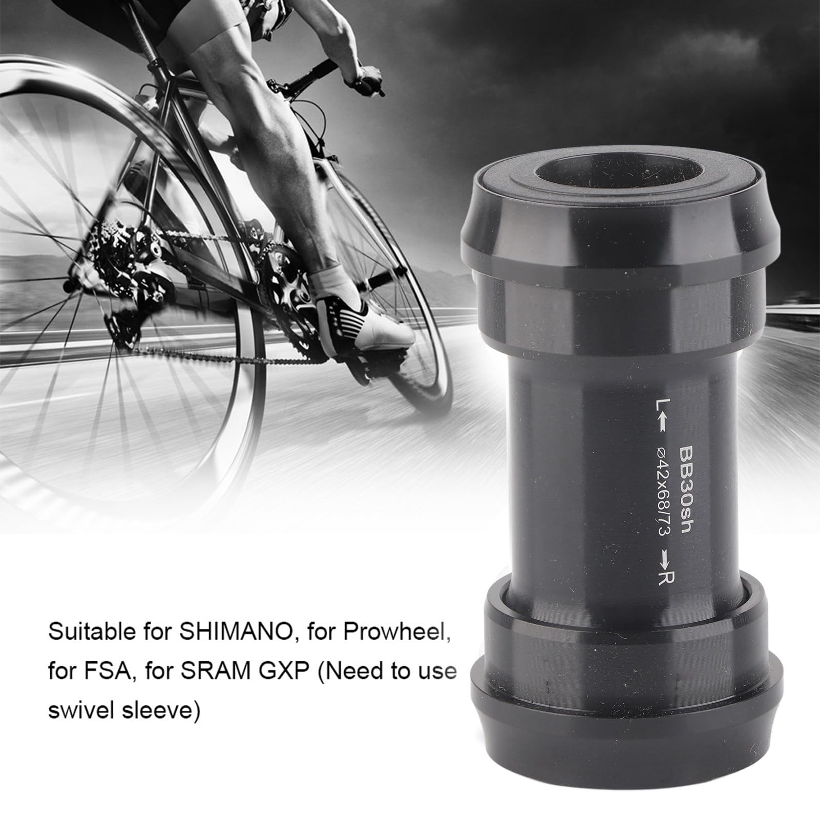 Bottom Bracket, BB30 24mm Mountain Bike Bottom Bracket Threaded Together Cycling Bottom Brackets Bicycle Parts Accessory