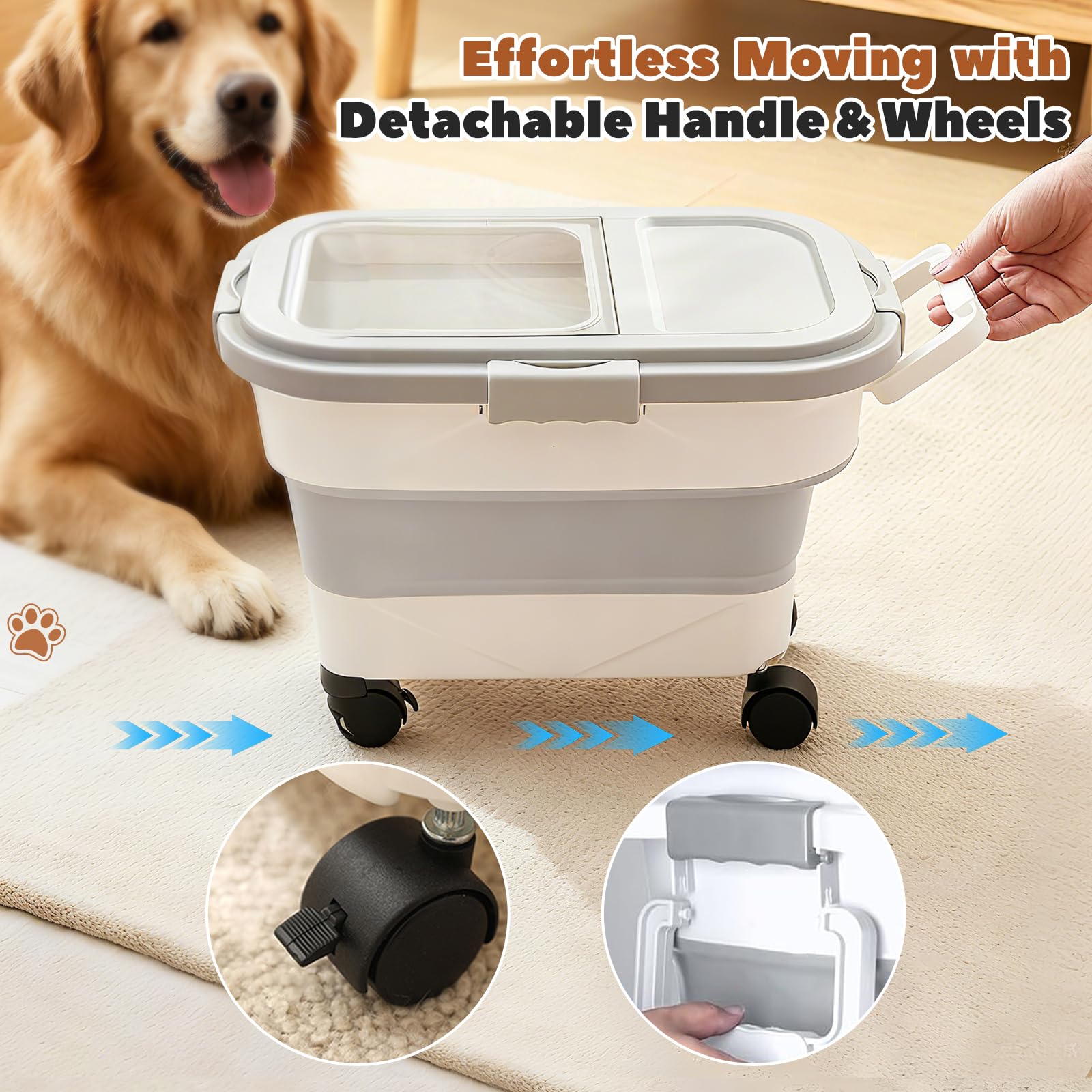 Curver Conteneur à Croquettes Pour Chien - 20kg / 54L - Pets Collection