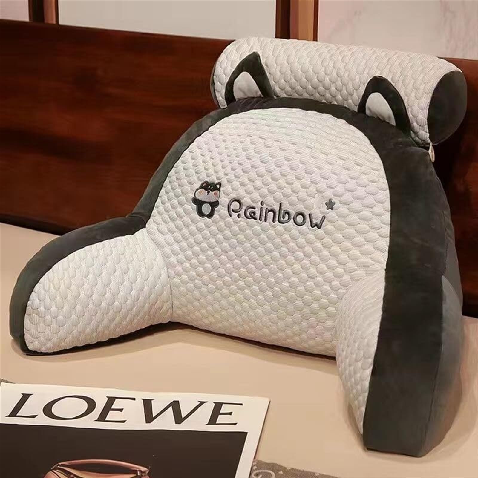 Uoxhfdh Black Bed Rest Lumbar Support Cushion With Arm Breathable Seat Relax Pillow(,70 * 45Cm)