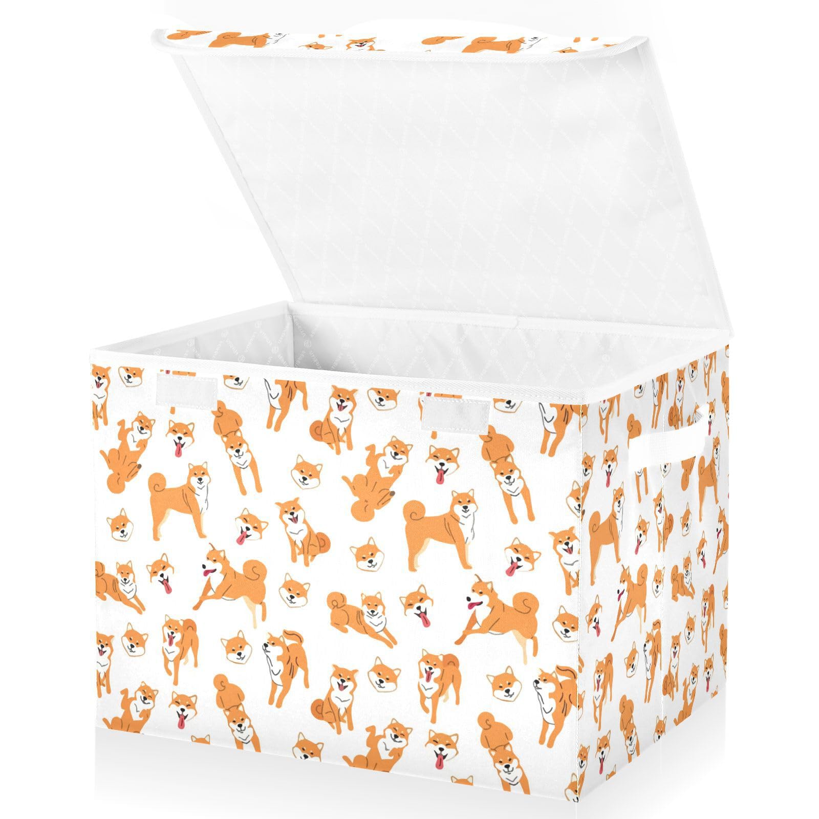 Amazon｜収納ボックス 折り畳み式 柴犬 犬柄 かわいい 収納ケース ふた