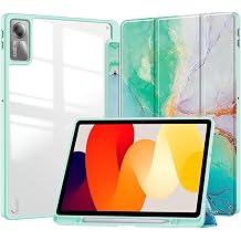 Galaxy Tab A11 8.7 Inch Case Back Transparent Clear Cover for Galaxy Tab A9 8.7 Inch Illustration Print Clear Case Trifold Stand Auto Sleep Shockproof Lightweight Stylish Green Marble Pattern