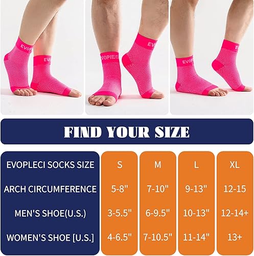 Miniatura 3 de Manga de compresión para el tobillo, calcetines de fascitis plantar de 20-30 mmHg, calcetines de compresión de tobillo para mujeres y hombres (1