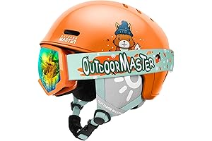 OutdoorMaster Kids Ski Helmet Goggles