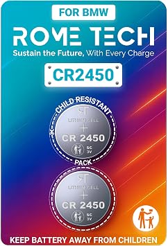 for BMW X3 Key Fob Battery 2-Pack CR2450 Replacement for BMW 2 Series 20142018, 3 Series 20092018, 4 20142018, 5 20092017, 6 20092018, 7 20092014, X3 20112017, X4 20142018