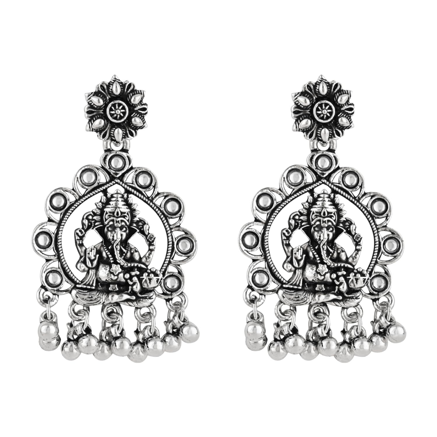 I Jewels Womens Navratri Ethnic Silver Oxidised Afghani Style Trending Earrings (Style-2) (B0D96FVZGK) Amazon Price History, Amazon Price Tracker