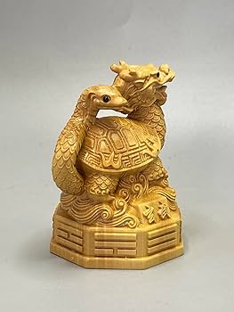 Amazon.co.jp: 玄武 風水 四神獣 青龍 朱雀 白虎 置物 大サイズ ツゲの