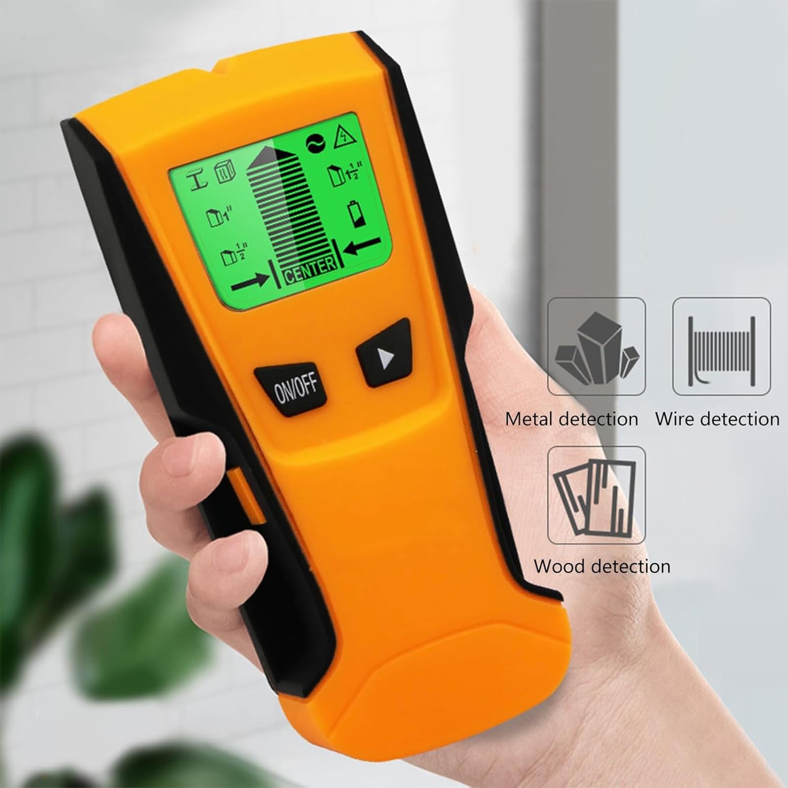 TsoLay Detector De Metales De Pared, Detector Digital LCD Multifuncional, Función De Alarma, hasta 76 Mm (3"), para Madera, Cable De CA, Vigas Metálicas, Tuberías