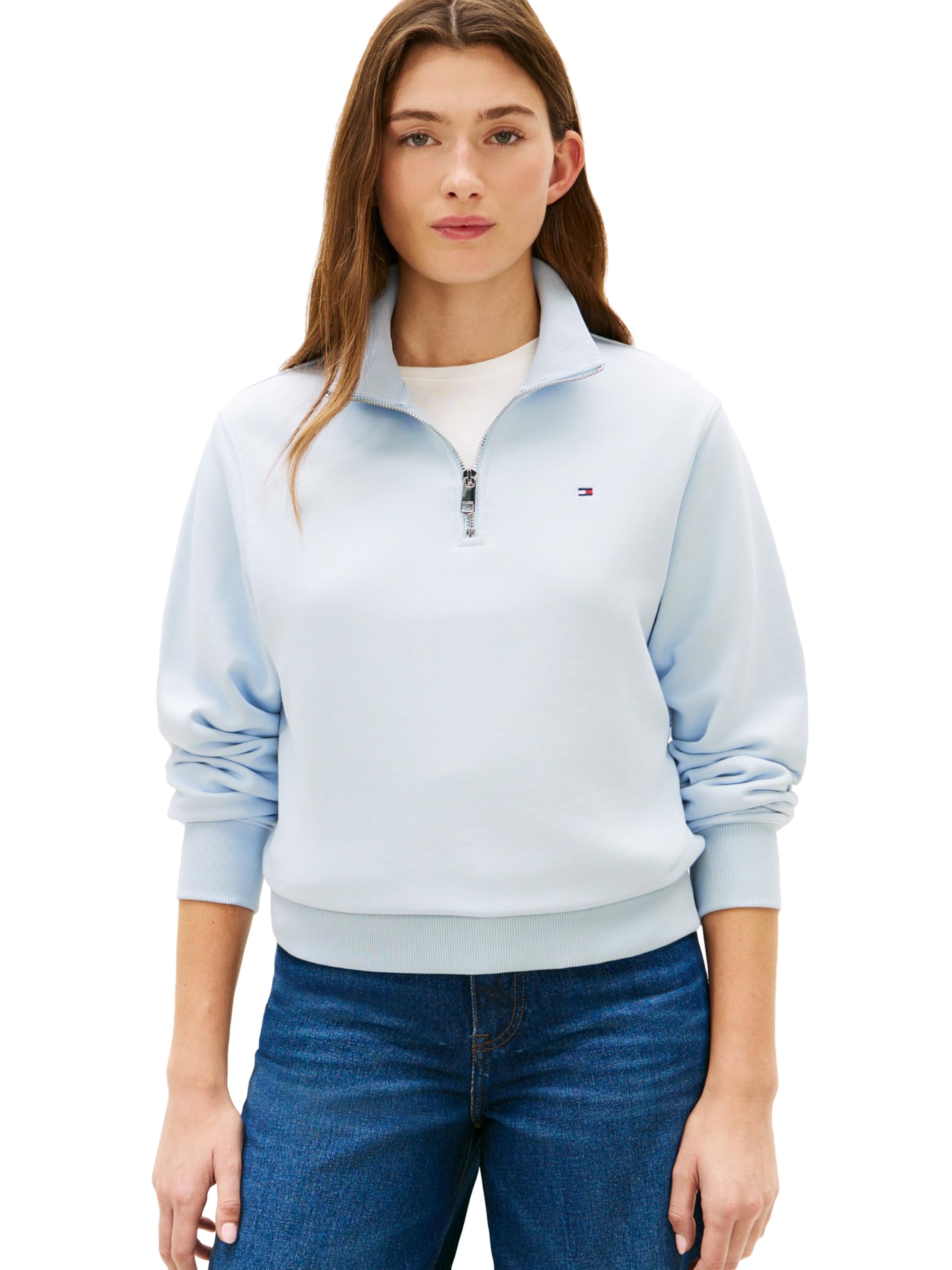 

                                                    Tommy Hilfiger Women's 1/2 Zip Sweatshirt with Fla