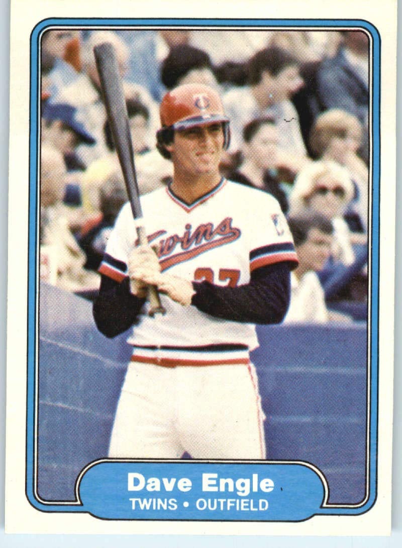1982 Fleer Baseball #552 Dave Engle Minnesota Twins Official MLB Trading Card (Stock Photo Used Near Mint or Better)