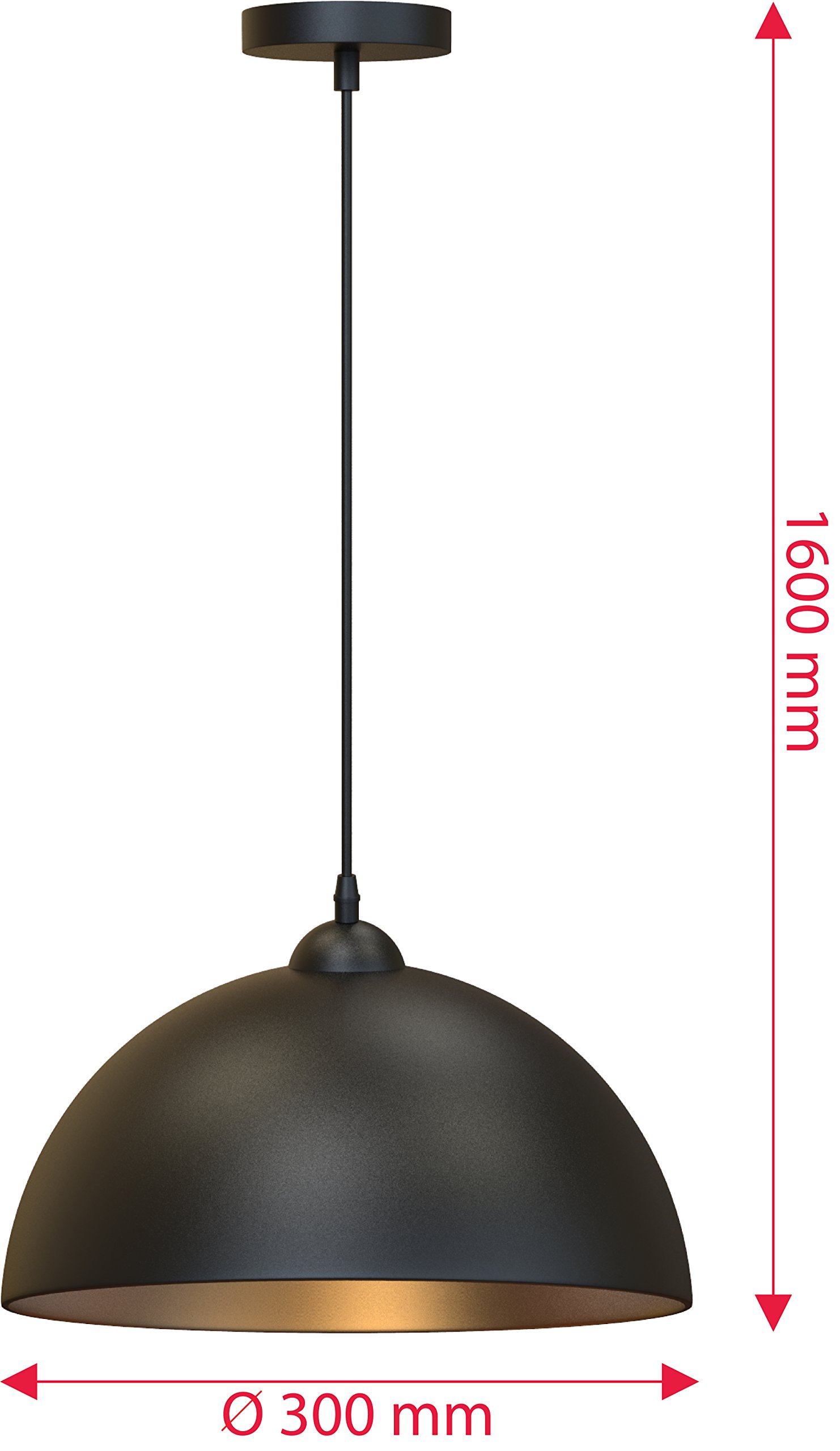 B.K.Licht - Zwarte Hanglamp - metalen - voor binnen - industriële - met 5 lichtpunten