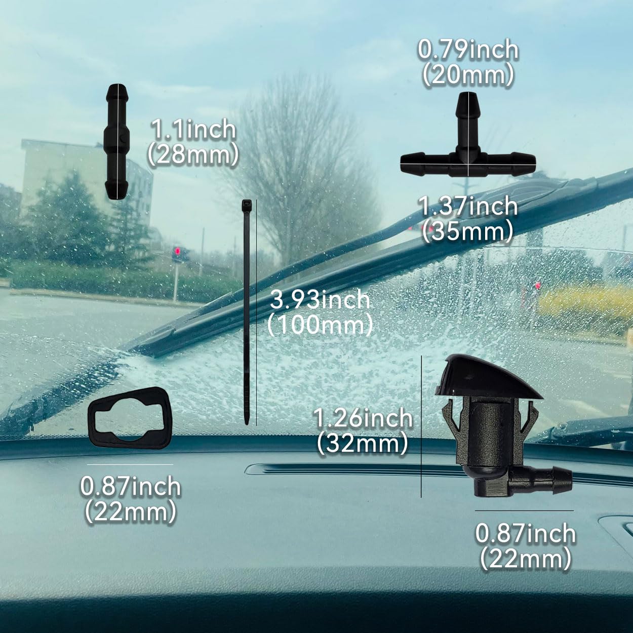 Kit Buses Lave-glace X AUTOHAUX Jeep Grand Cherokee - Tuyau 2m + Connecteurs