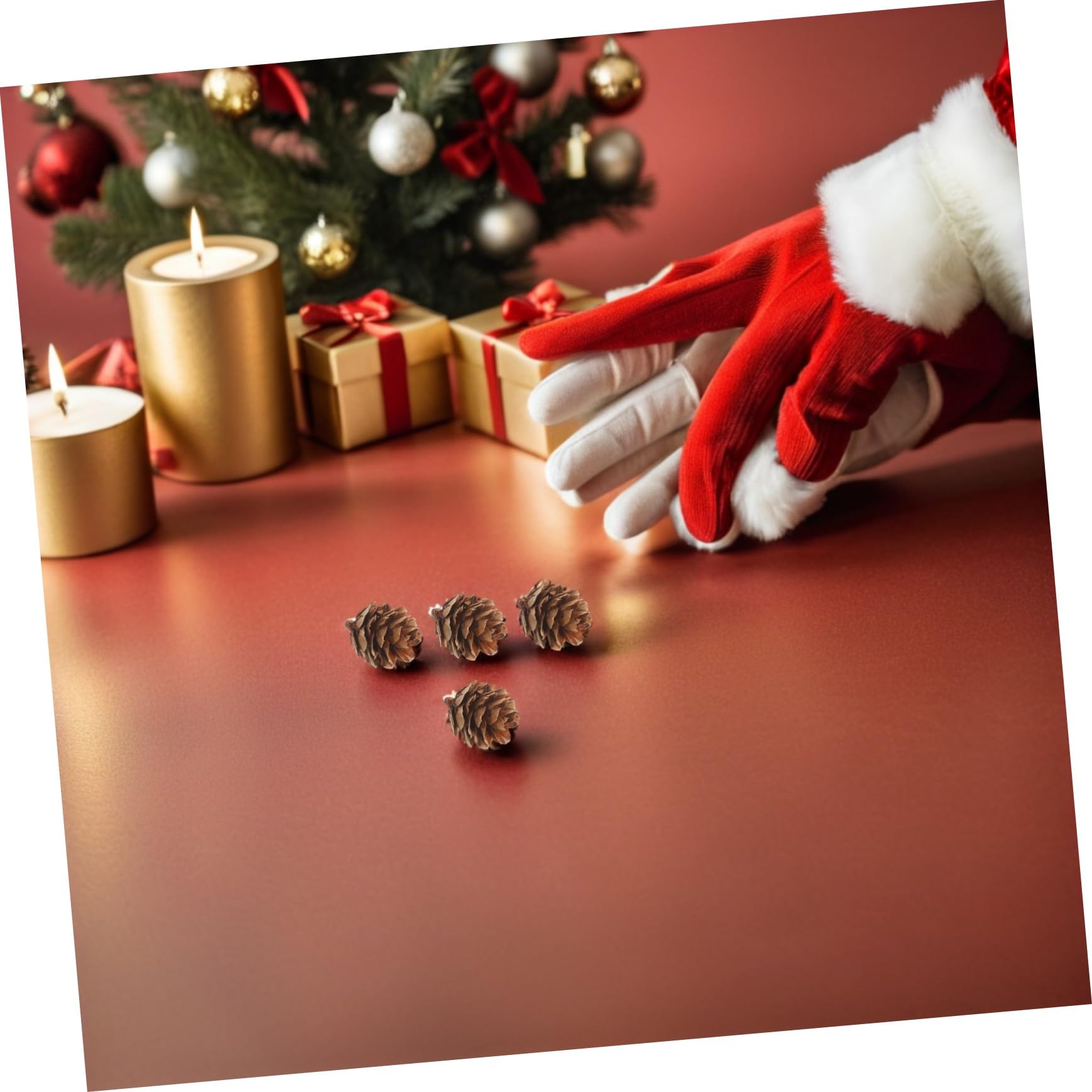 SOIMISS Kleine Tannenzapfen für Weihnachtsbaumschmuck Naturmaterial Tannenzapfenornamente für Tischdekoration Weihnachtskränze und Bastelarbeiten
