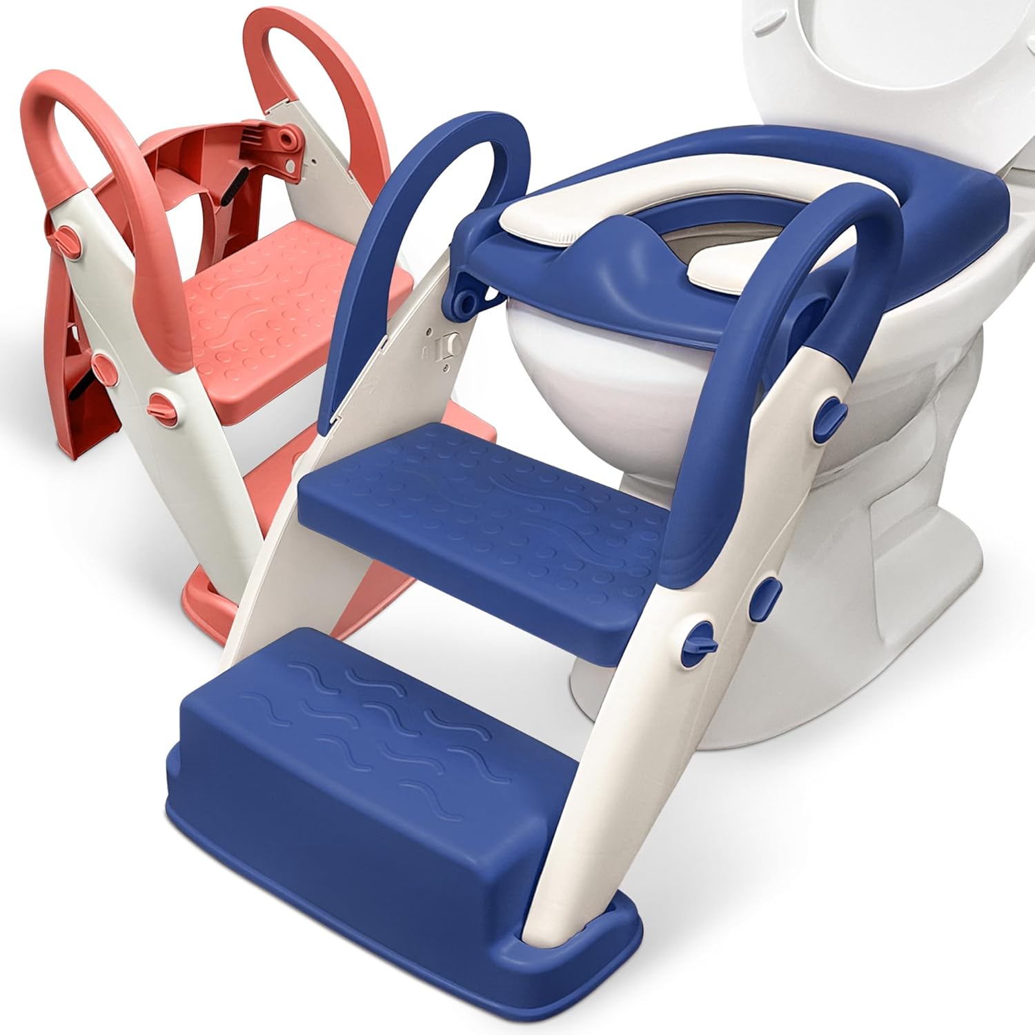 IRKIN Potty Training Seat with Step Stool Ladder Toddler Toilet Seat with Step Stool Potty