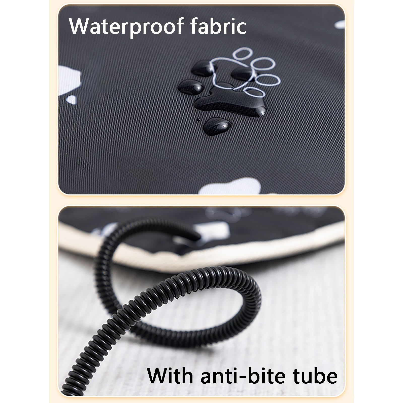 Manta Termica Gatos, Manta Eléctrica para Perros, con Temperatura y Temporizador Ajustables, Impermeable y Duradera, para Gatos y Perros(XXX-Large)