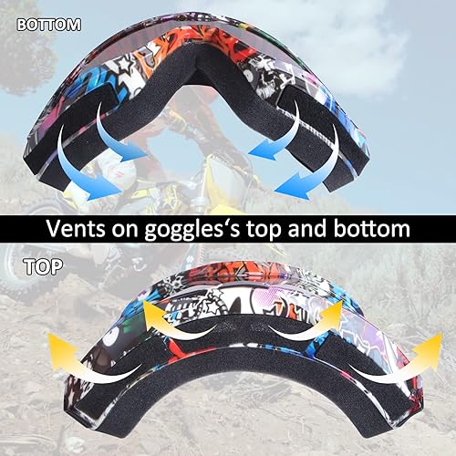 Miniatura 6 de LMAVAG - Gafas de motocicleta para motocross, ATV para adultos, gafas de motocross, gafas de carreras de motocicleta, gafas MX para deportes de