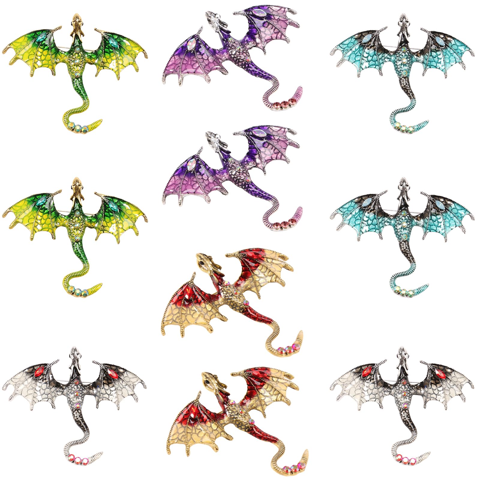 Pendentif dragon 3D accessoire fabrication bijoux breloque serpent volant pour collier et boucle