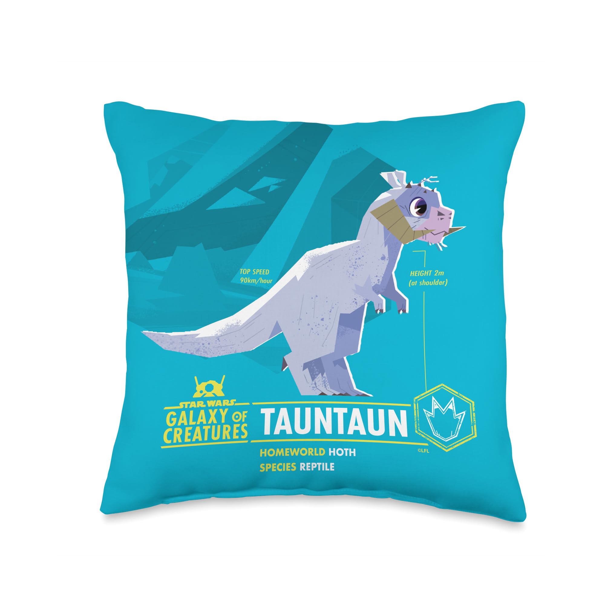 Coussin Tauntaun Star Wars Hoth 40x40 cm multicolore pour décoration de salon et chambre de fan