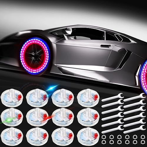 Miniatura 8 de Frienda Luces de neumáticos de automóvil, luces de tapa de vástago de válvula de rueda, luces LED solares intermitentes para vehículos, automóviles,