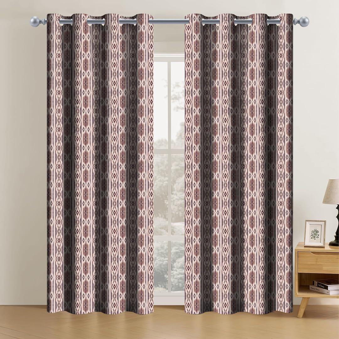 HomeBrew 100% Blackout Printed Premium Door Curtains 9 Feet Long Set of 2, Noise Reducing Blackout Parda 9 Feet with Grommet for Home Decor (9x4 Feet)-image-20