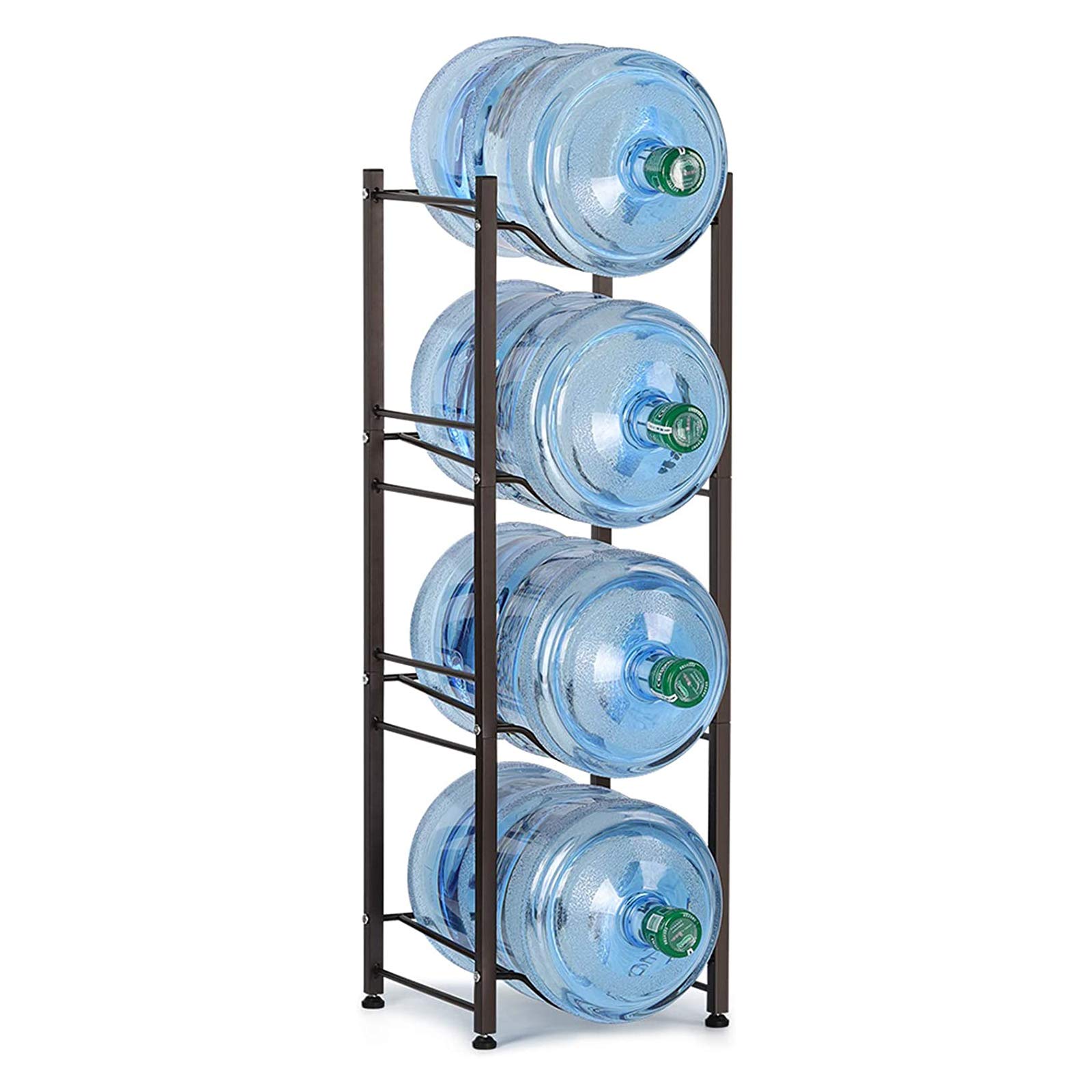 Photo 1 of 4-Tier Water Cooler Jug Rack 5 Gallon Water Cooler Jug Stand Storage Shelves