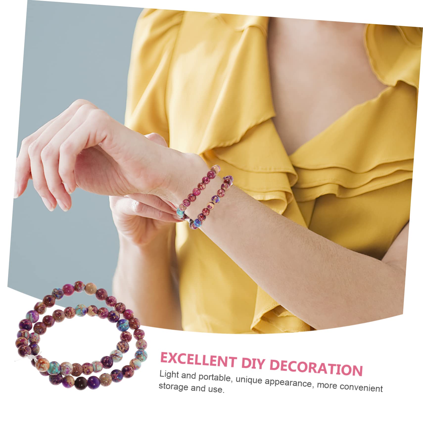 STOBOK 5pezzi Bracciale Donna Imperiale Con Perline Fai Da Te Kit Di Perline Colorate Per Creazione Gioielli Artigianali e Decorazioni Per Festa