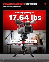 Vista 6 de IFOOTAGE - Pequeño trípode profesional, mini trípode para fotografía, trípode de mesa de escritorio para fotografía, compatible con cámaras DSLR