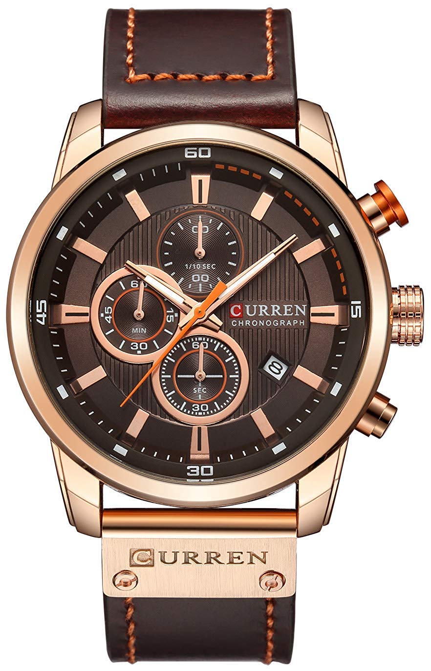 GELAXSY Orologi da uomo al quarzo con display analogico
