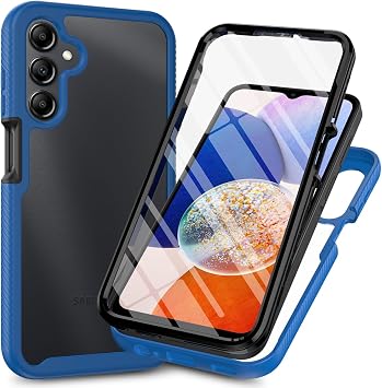 Sawiqpd for Samsung Galaxy A25 5G Case and Screen Protector, Blue