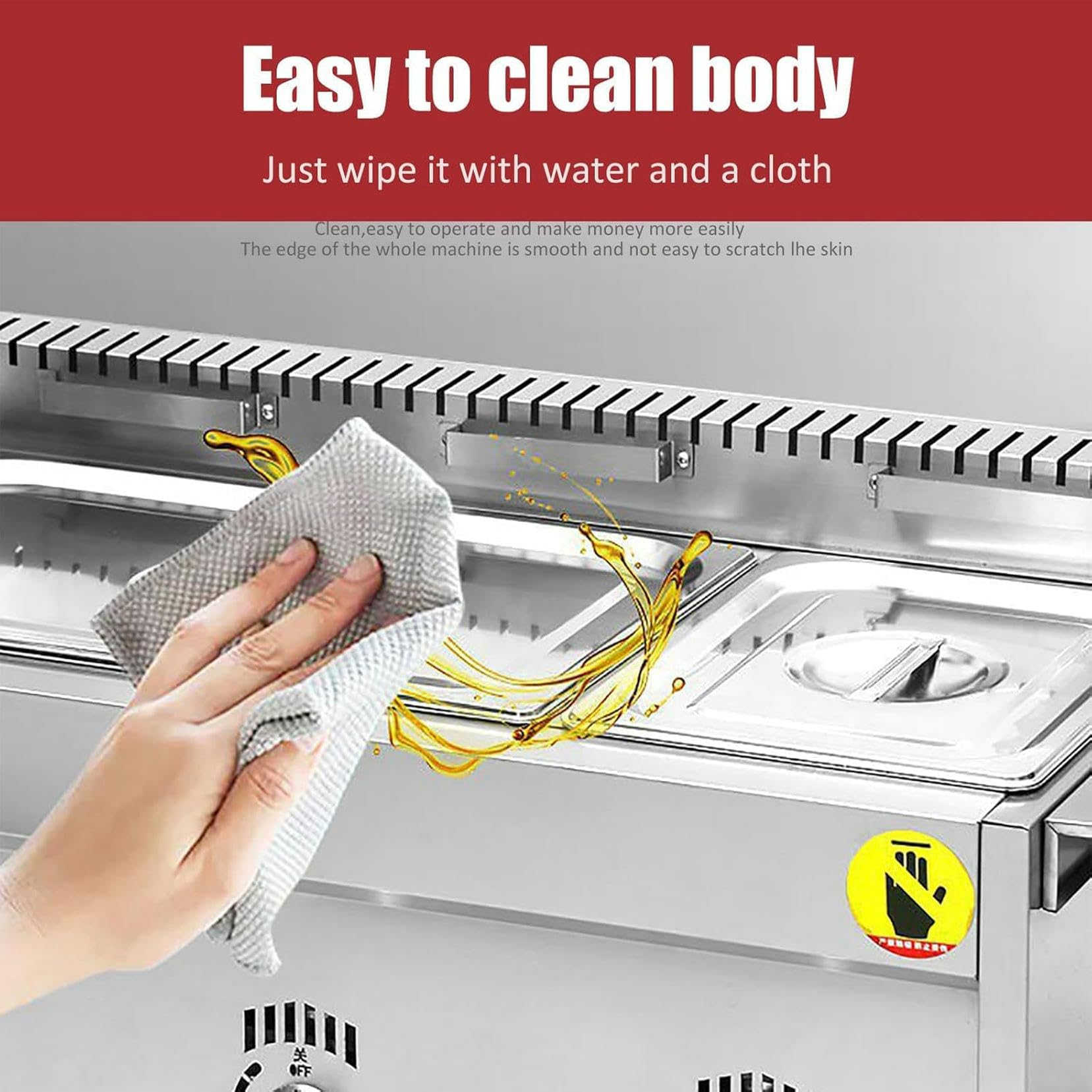 Freidora de Gas Comercial, freidora de Cocina de Doble Tanque de encimera de 8L X 2 con 2 cestas y Tapas, freidora de Grasa de Cocina de Acero Inoxidable para Restaurante, supermercado~/