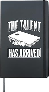 The Talent Has Arrived Bag Bean Cornhole Hardcover Journal, Black