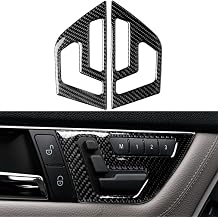 NVCNX ألياف الكربون متوافق مع مرسيدس بنز الفئة C W204 C250 C300 C350 C63 AMG 2008-2014 ملحقات سيدان غطاء لوحة تعديل مقعد باب السيارة الداخلية تقليم ملصق ملصق 2 قطع ليس لكوبيه