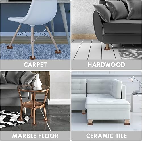 Miniatura 7 de Copas redondas de goma 3 x 3, almohadillas antideslizantes para muebles, agarre antideslizante, pies antideslizantes para muebles, protector de