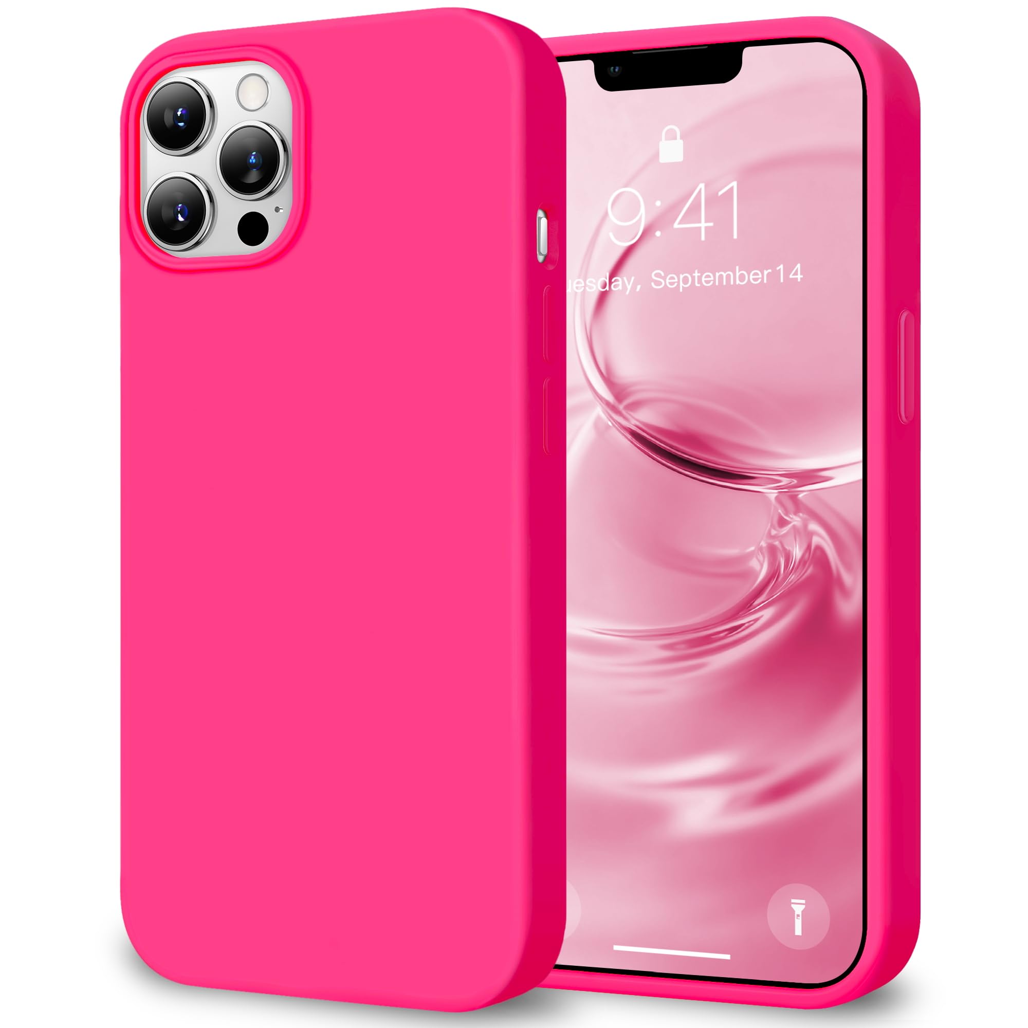 HOOMIL Hülle für iPhone 12 Pro Max, Flüssigsilikon, Seidig W