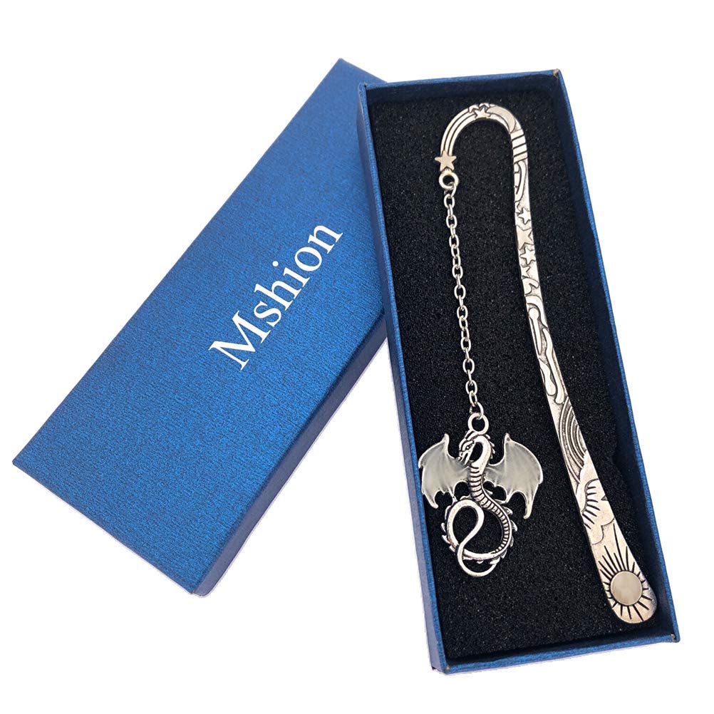 Metal Bookmarks with Chain,Unique Glow in The Dark Bookmark,Inspirational Book Markers for Book Lovers Delicate Gifts